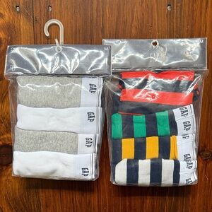 GAP Kids Underwear Set - Gray, White, Multicolor Stripes